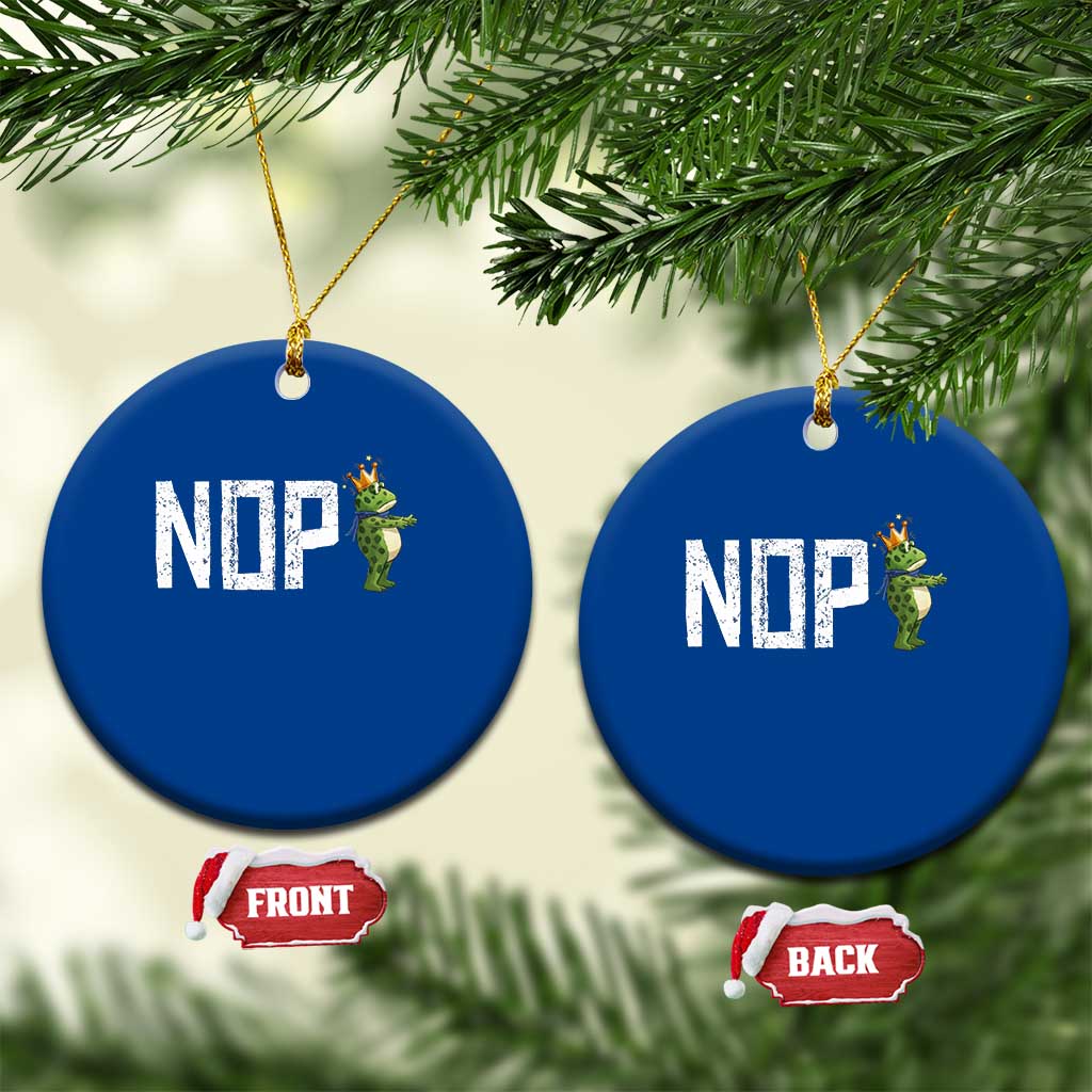 Frogs Resist Ceramic Ornament No Kings In America Political 2025 - Wonder Print Shop