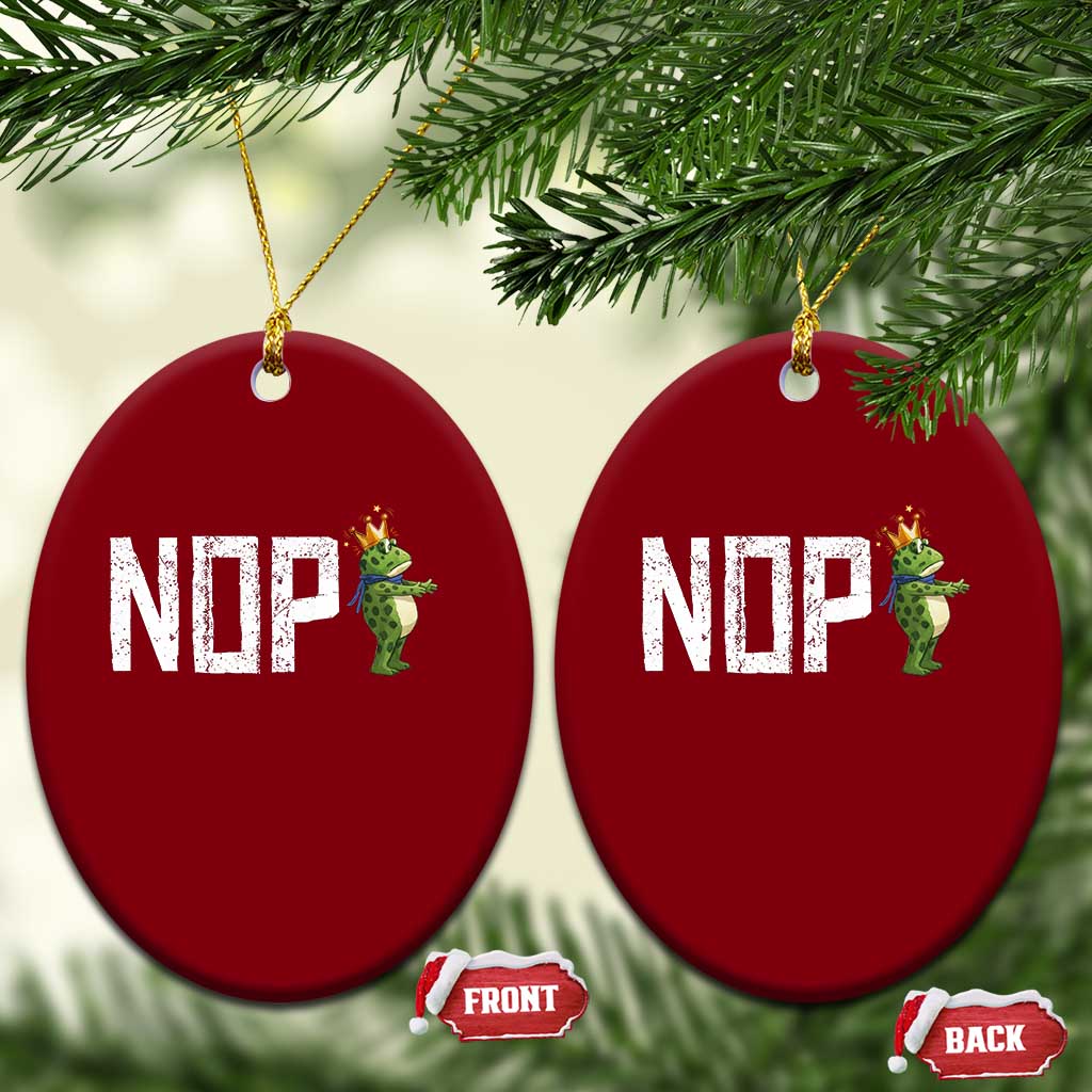 Frogs Resist Ceramic Ornament No Kings In America Political 2025 - Wonder Print Shop