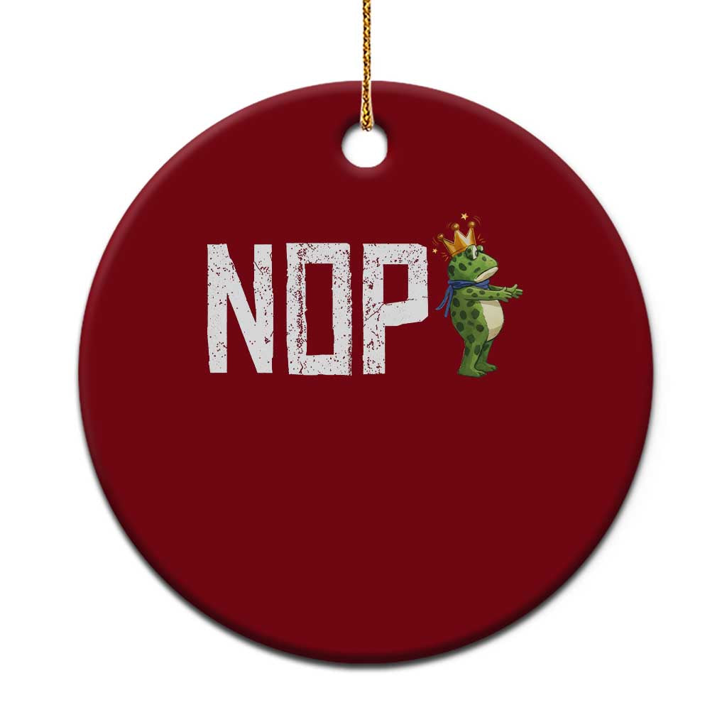 Frogs Resist Ceramic Ornament No Kings In America Political 2025 - Wonder Print Shop