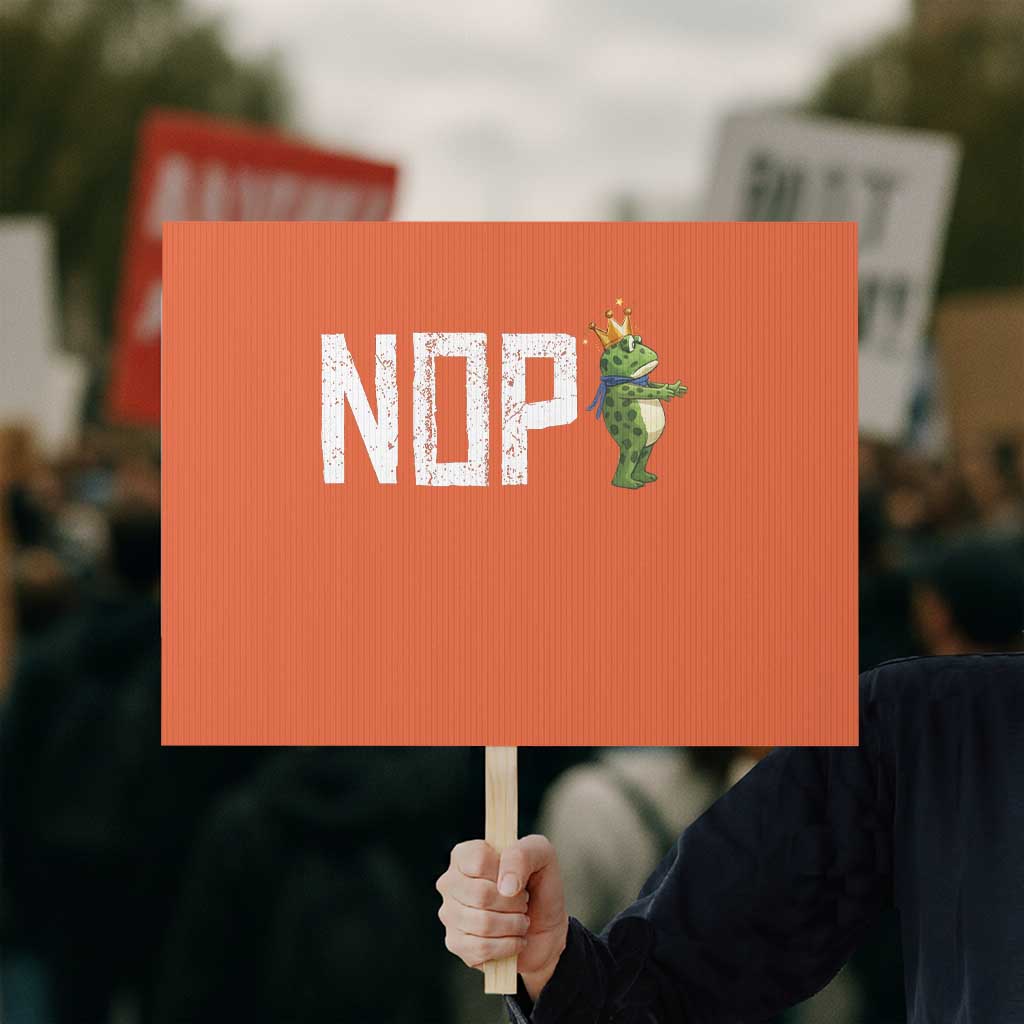 Frogs Resist Protest Sign No Kings In America Political 2025 - Wonder Print Shop