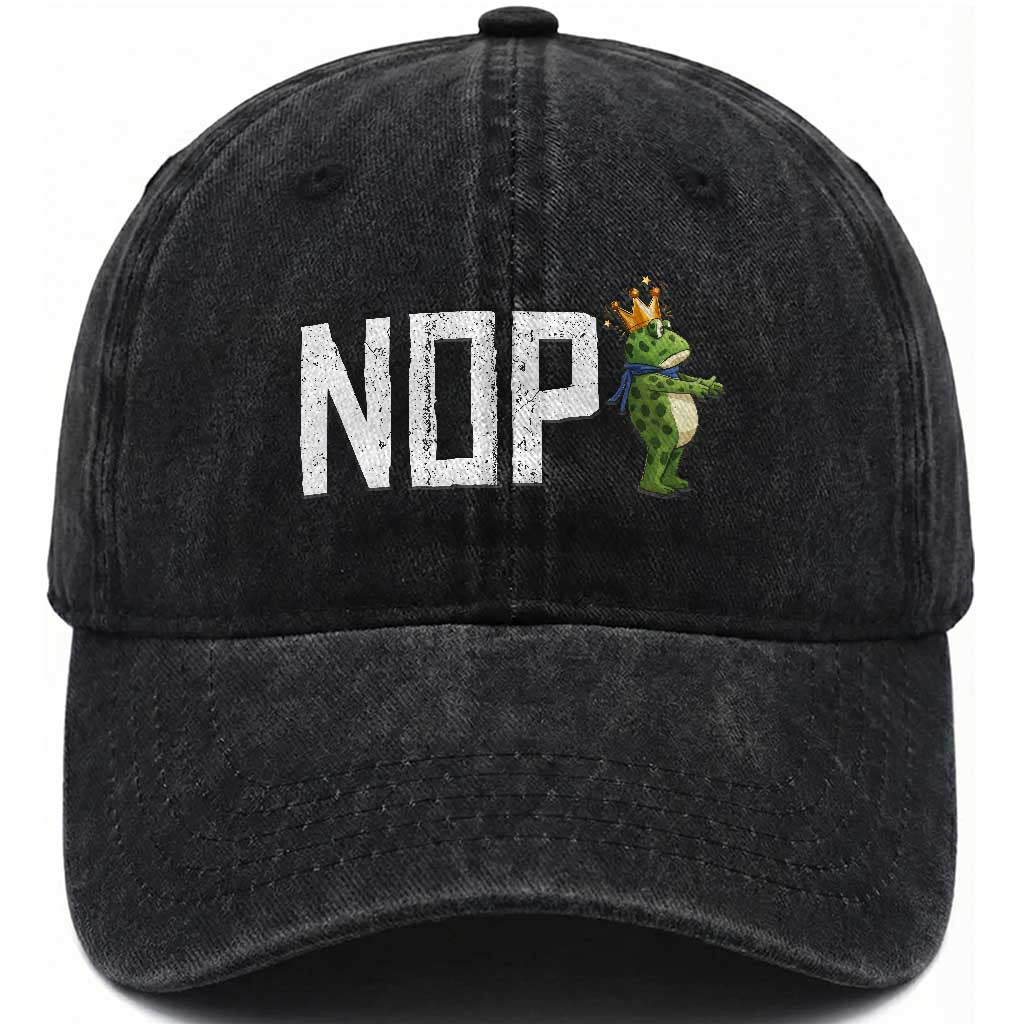 Frogs Resist Washed Cotton Baseball Cap No Kings In America Political 2025