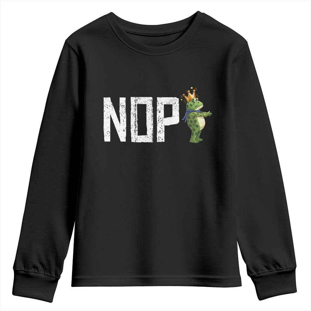 Frogs Resist Youth Sweatshirt No Kings In America Political 2025 - Wonder Print Shop