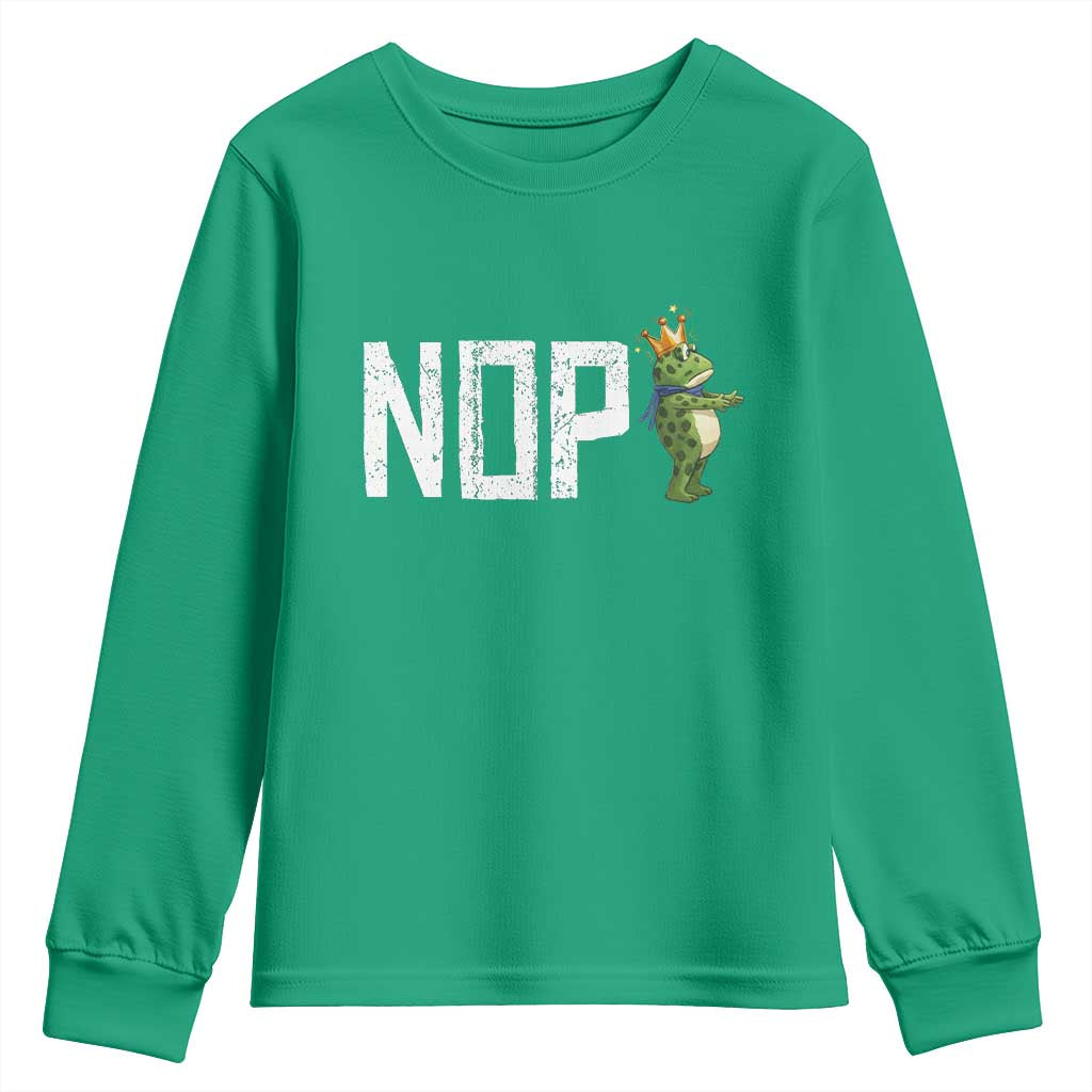 Frogs Resist Youth Sweatshirt No Kings In America Political 2025 - Wonder Print Shop