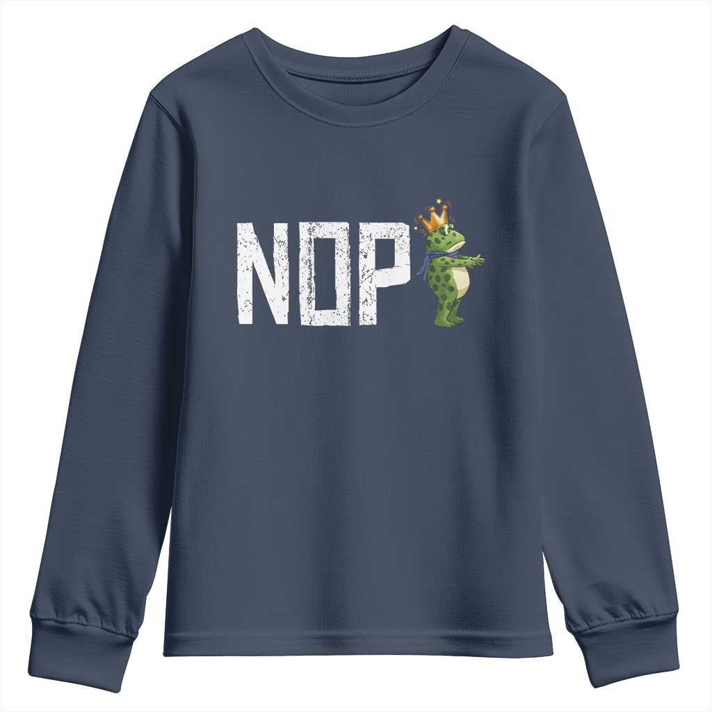 Frogs Resist Youth Sweatshirt No Kings In America Political 2025 - Wonder Print Shop