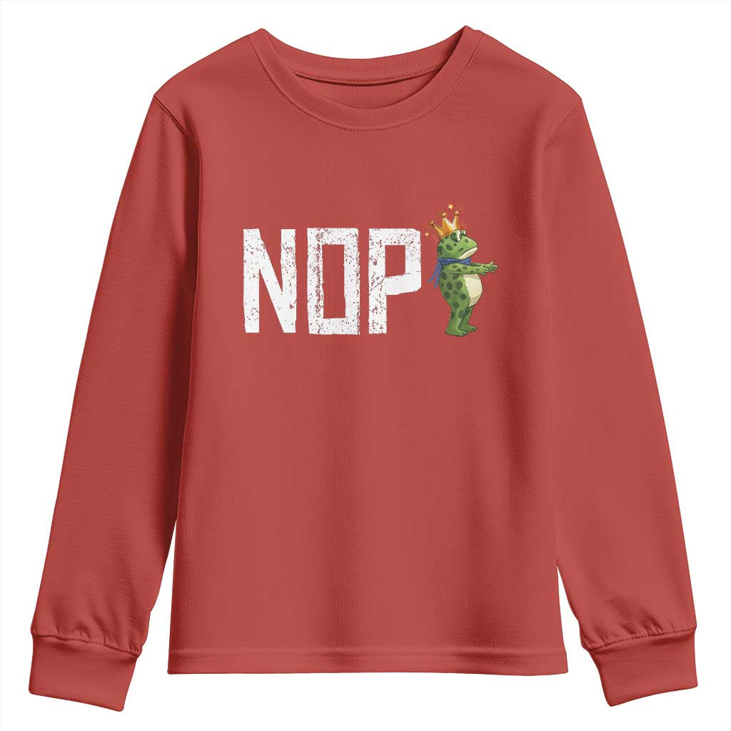 Frogs Resist Youth Sweatshirt No Kings In America Political 2025 - Wonder Print Shop