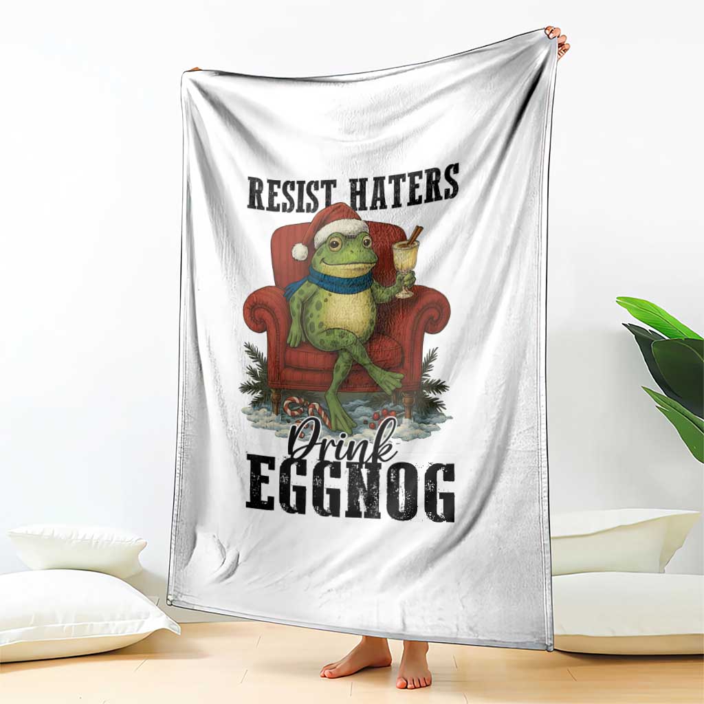 Frogs Resist Christmas Throw Blanket Portland Frog Activist America Political 2025 - Wonder Print Shop