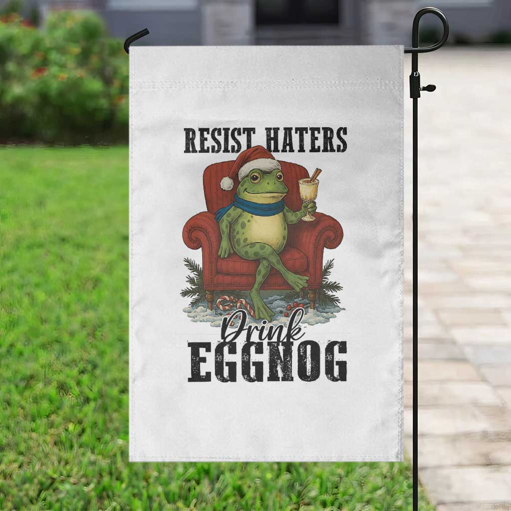 Frogs Resist Christmas Garden Flag Portland Frog Activist America Political 2025 - Wonder Print Shop