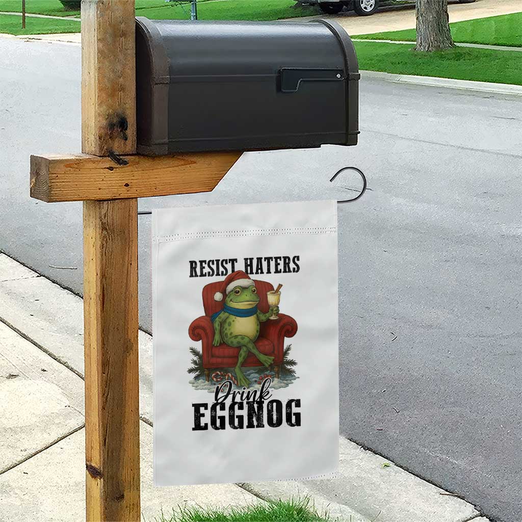 Frogs Resist Christmas Garden Flag Portland Frog Activist America Political 2025 - Wonder Print Shop