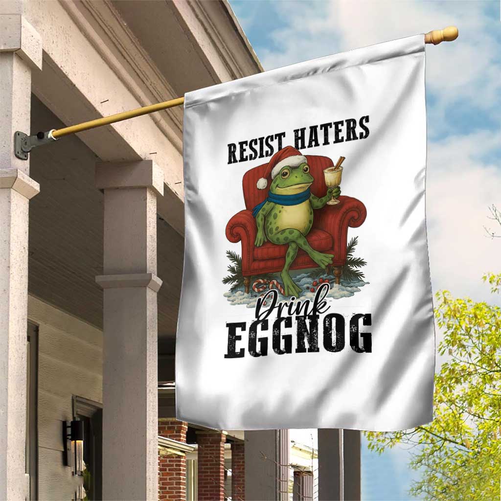 Frogs Resist Christmas Garden Flag Portland Frog Activist America Political 2025 - Wonder Print Shop