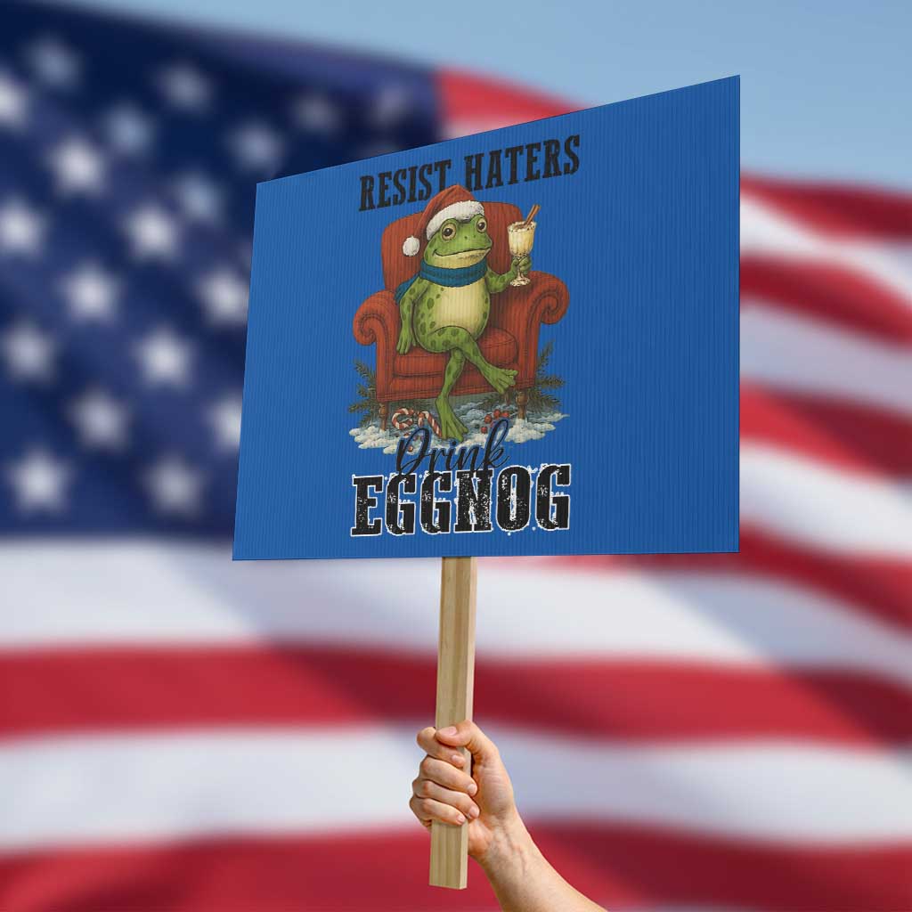 Frogs Resist Christmas Protest Sign Portland Frog Activist America Political 2025 - Wonder Print Shop