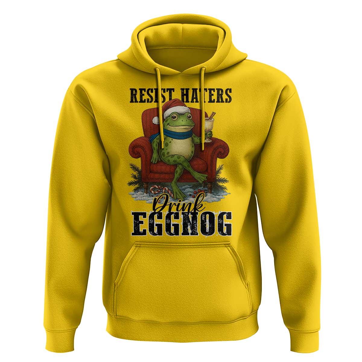 Frogs Resist Christmas Hoodie Portland Frog Activist America Political 2025 - Wonder Print Shop