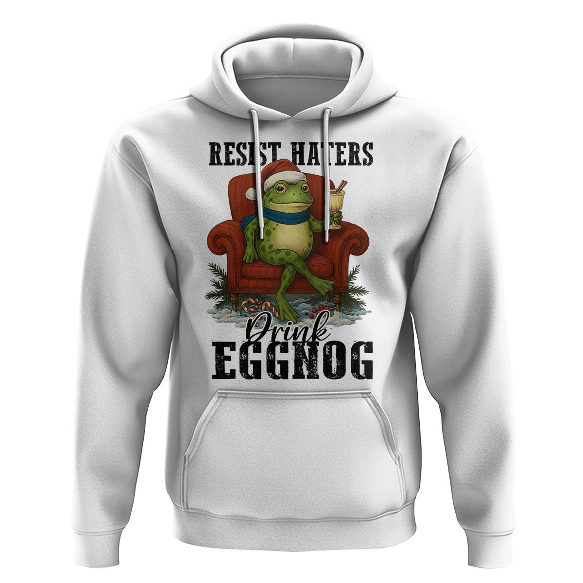 Frogs Resist Christmas Hoodie Portland Frog Activist America Political 2025 - Wonder Print Shop