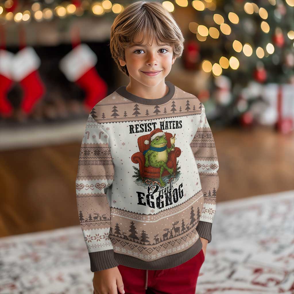 Frogs Resist Xmas Ugly Christmas Sweater Portland Frog Activist America Political 2025 - Wonder Print Shop