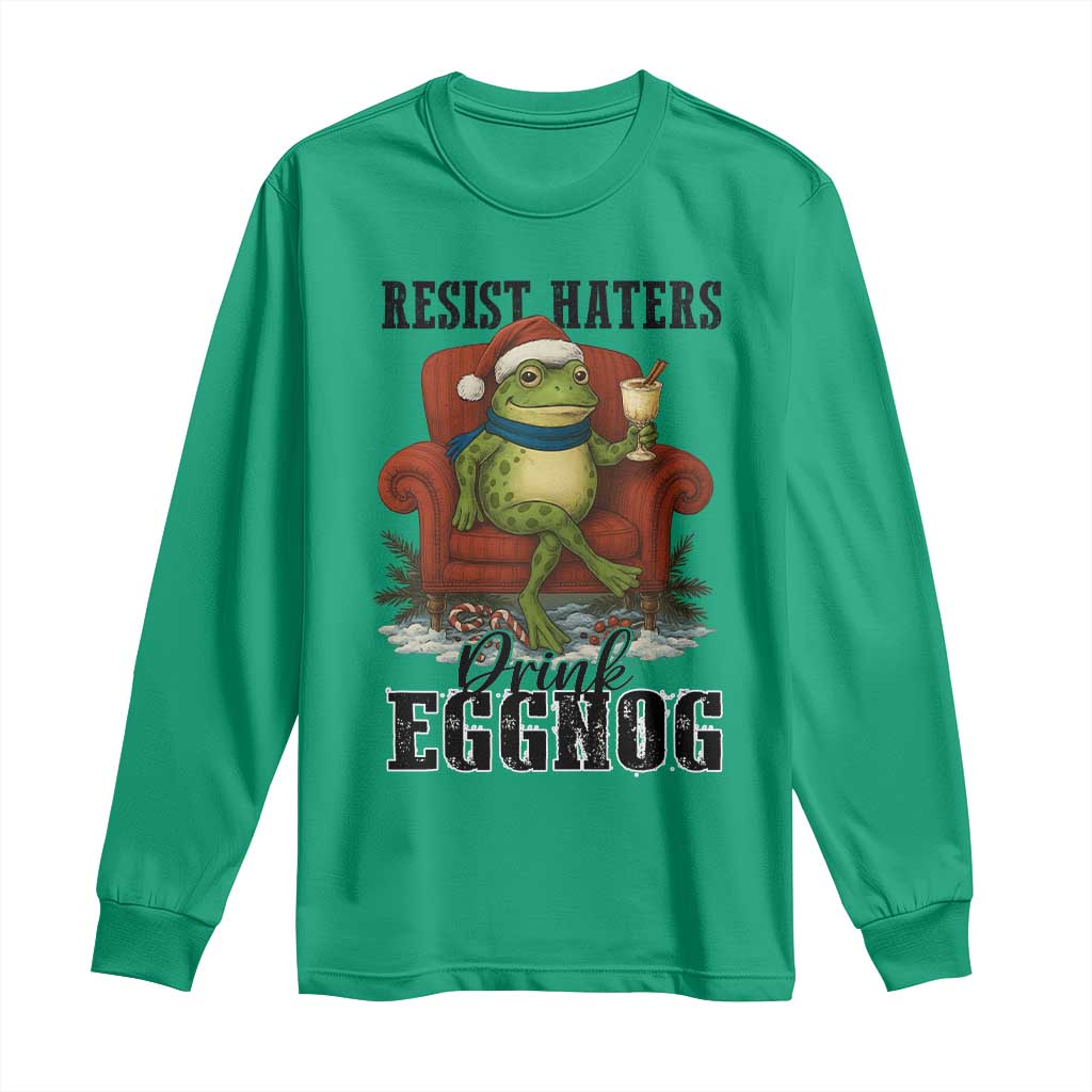 Frogs Resist Christmas Long Sleeve Shirt Portland Frog Activist America Political 2025 - Wonder Print Shop