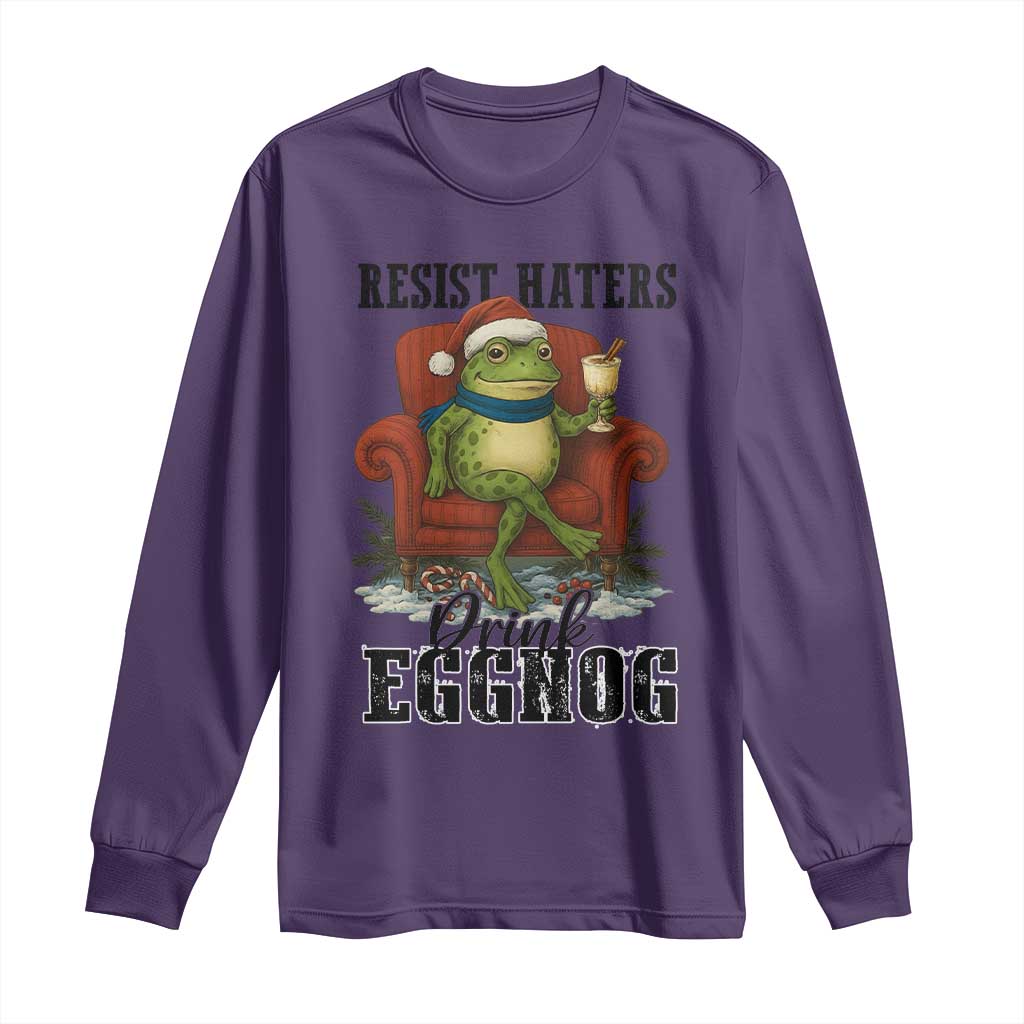 Frogs Resist Christmas Long Sleeve Shirt Portland Frog Activist America Political 2025 - Wonder Print Shop