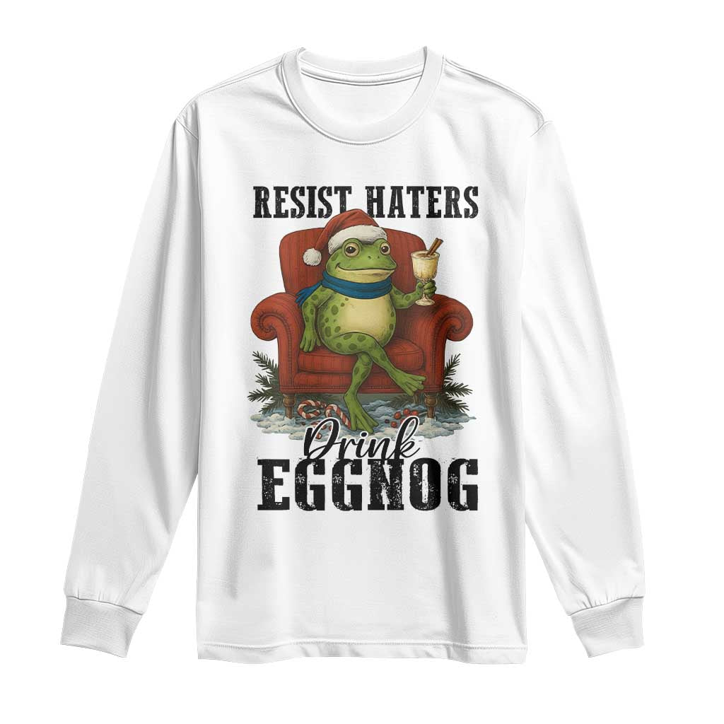 Frogs Resist Christmas Long Sleeve Shirt Portland Frog Activist America Political 2025 - Wonder Print Shop