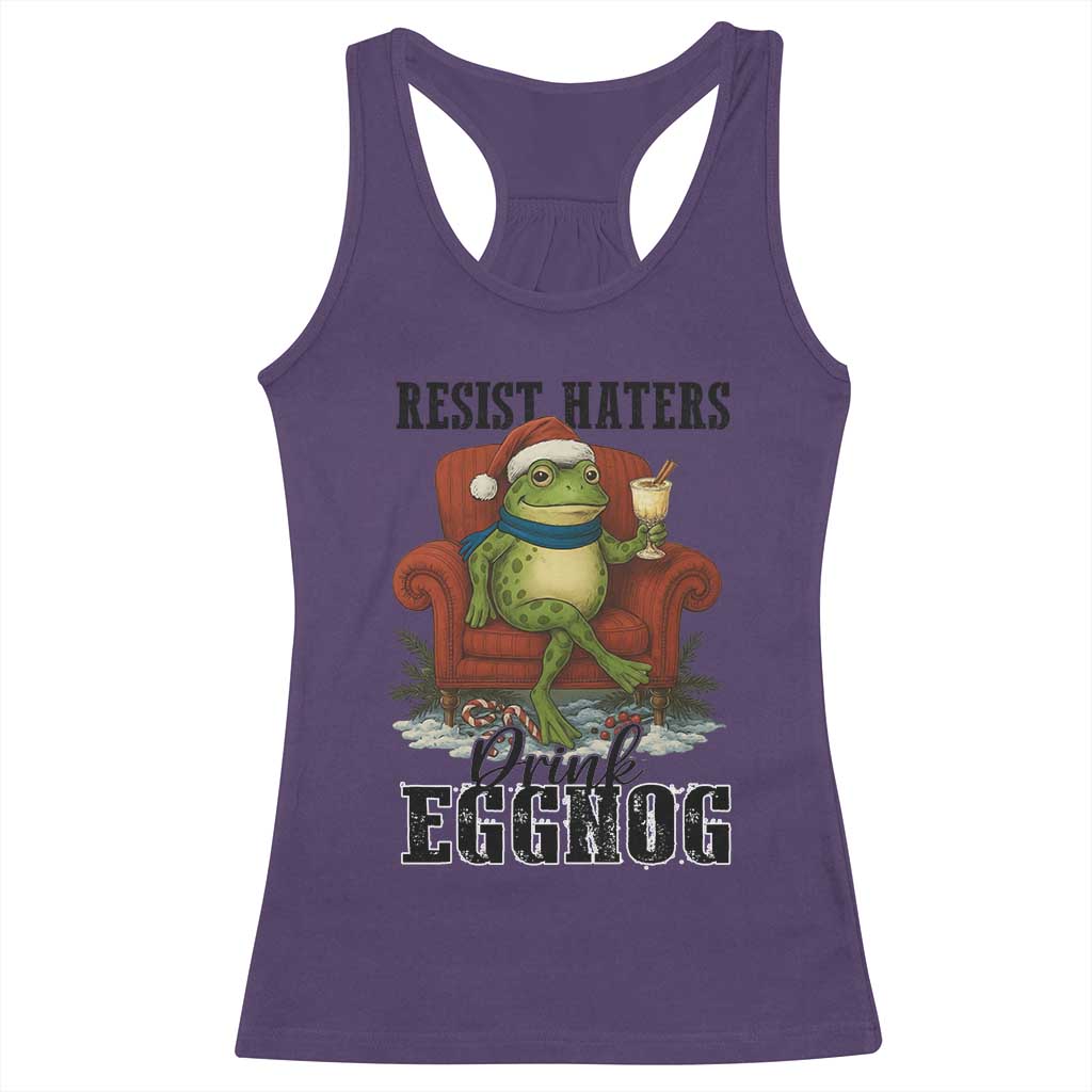 Frogs Resist Christmas Racerback Tank Top Portland Frog Activist America Political 2025 - Wonder Print Shop