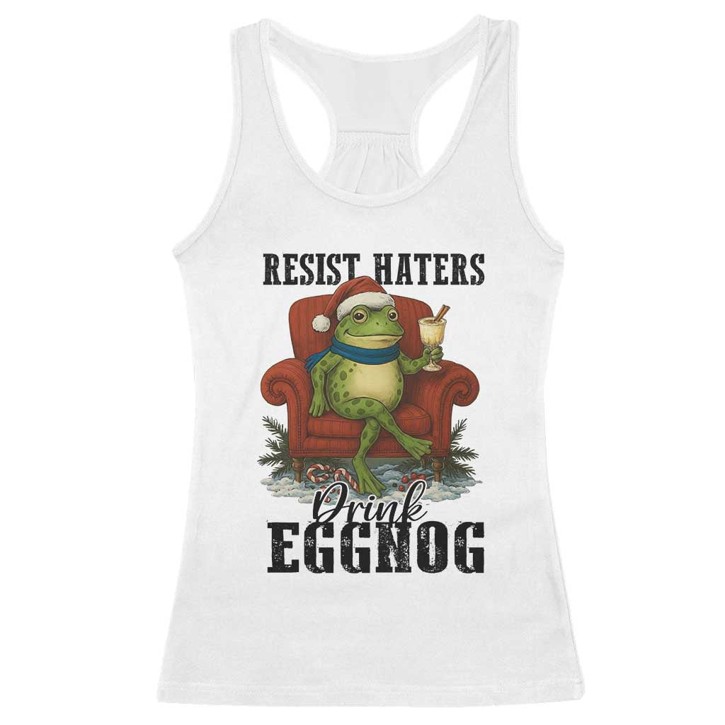 Frogs Resist Christmas Racerback Tank Top Portland Frog Activist America Political 2025 - Wonder Print Shop