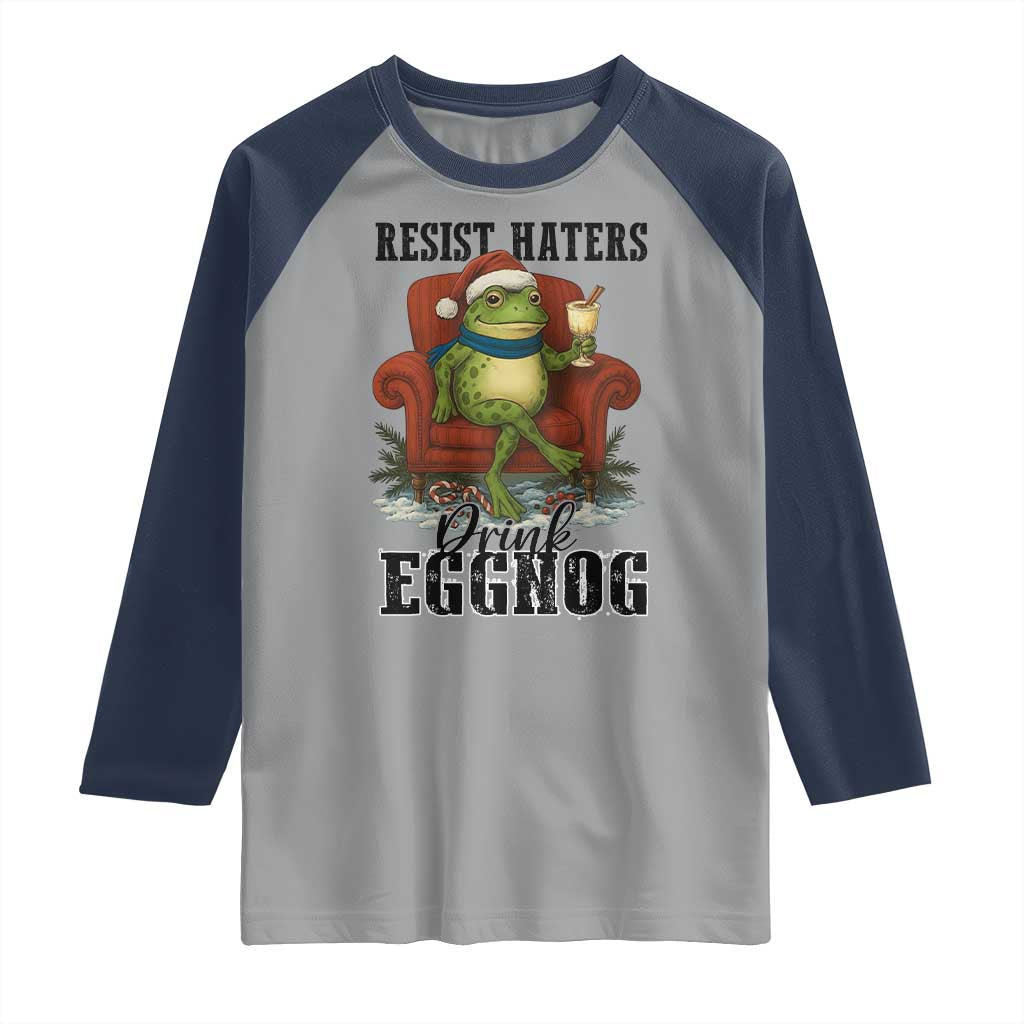 Frogs Resist Christmas Raglan Shirt Portland Frog Activist America Political 2025 - Wonder Print Shop