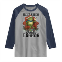 Frogs Resist Christmas Raglan Shirt Portland Frog Activist America Political 2025 - Wonder Print Shop
