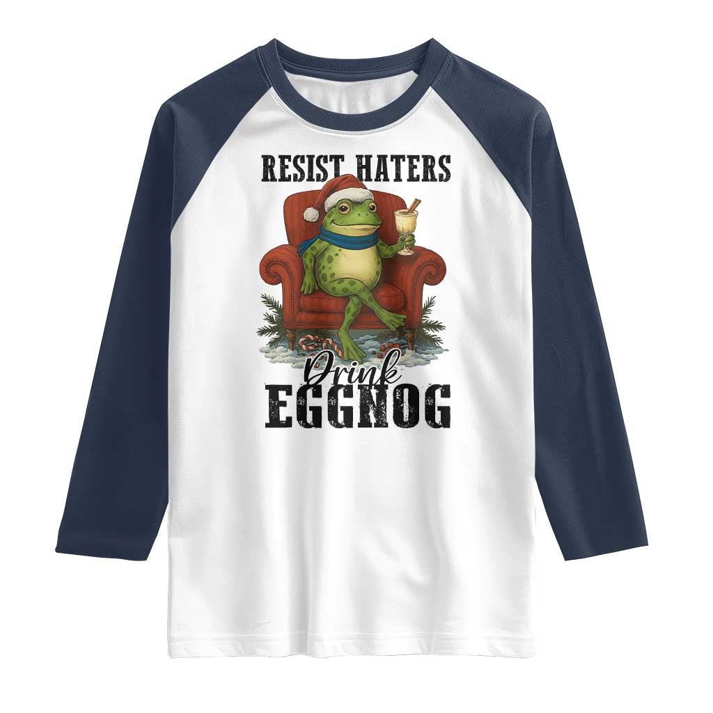 Frogs Resist Christmas Raglan Shirt Portland Frog Activist America Political 2025 - Wonder Print Shop