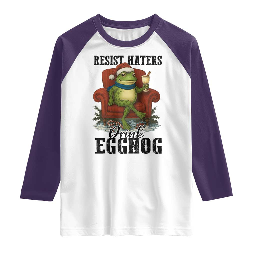 Frogs Resist Christmas Raglan Shirt Portland Frog Activist America Political 2025 - Wonder Print Shop