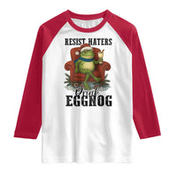 Frogs Resist Christmas Raglan Shirt Portland Frog Activist America Political 2025 - Wonder Print Shop