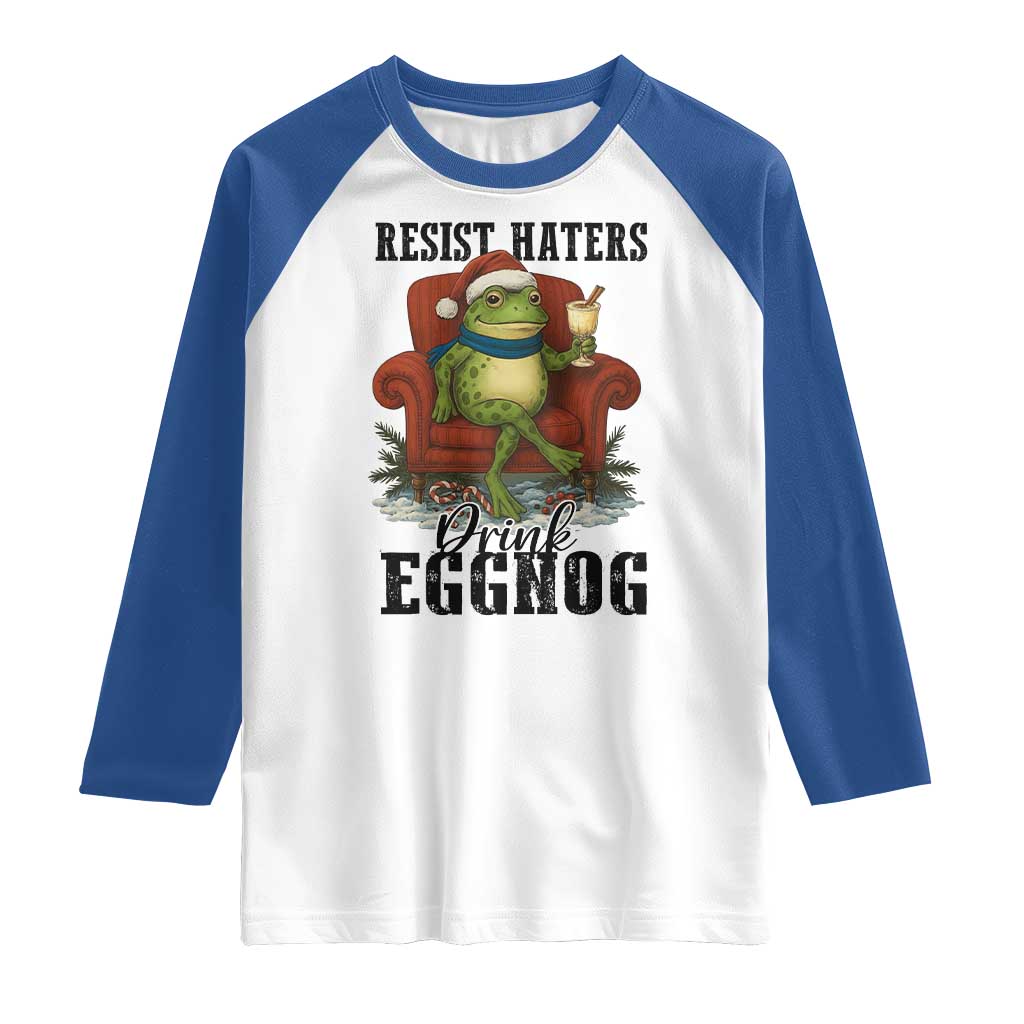 Frogs Resist Christmas Raglan Shirt Portland Frog Activist America Political 2025 - Wonder Print Shop