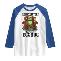 Frogs Resist Christmas Raglan Shirt Portland Frog Activist America Political 2025 - Wonder Print Shop