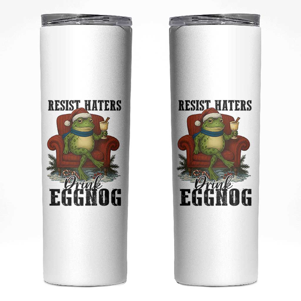 Frogs Resist Christmas Skinny Tumbler Portland Frog Activist America Political 2025 - Wonder Print Shop