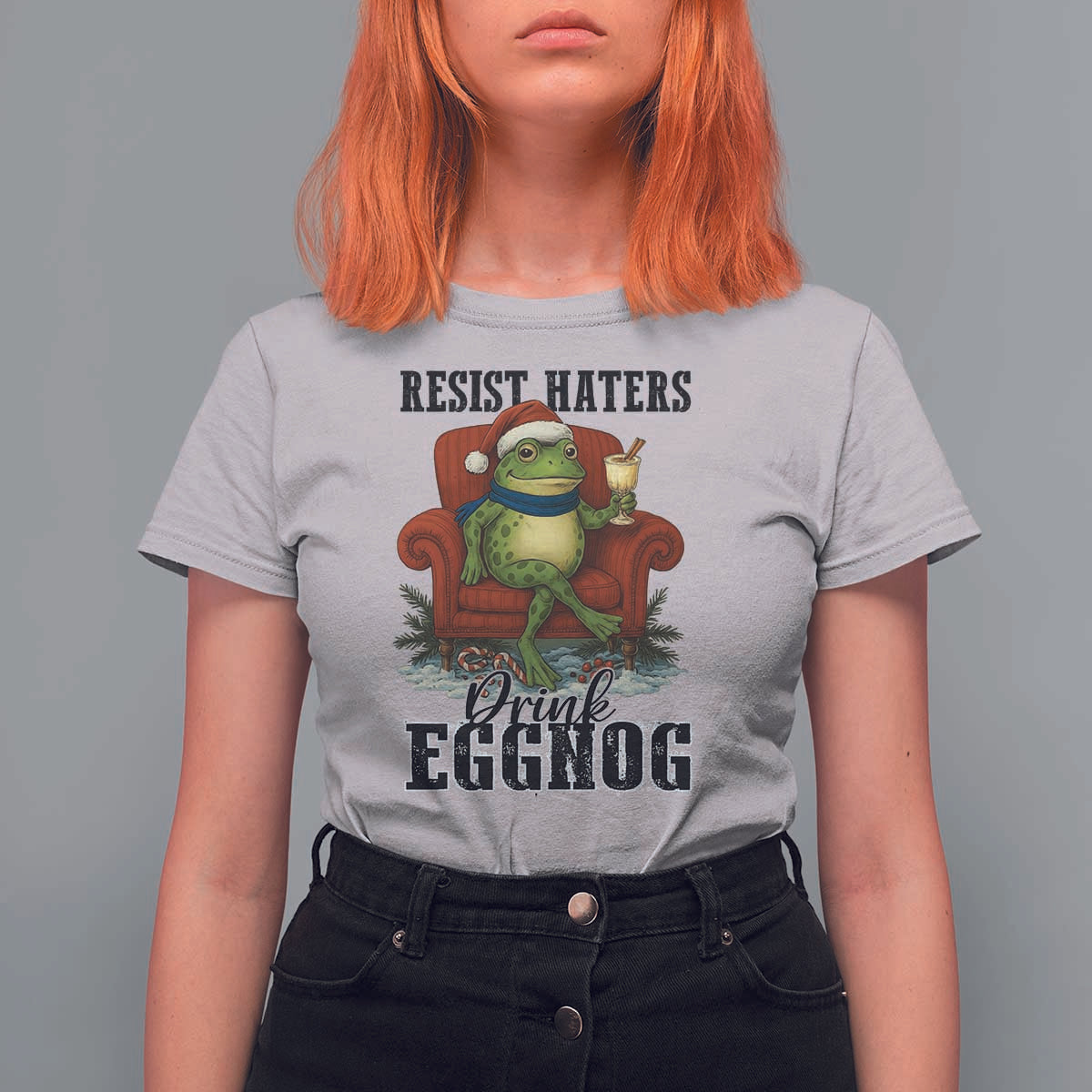 Frogs Resist Christmas T Shirt For Women Portland Frog Activist America Political 2025 - Wonder Print Shop