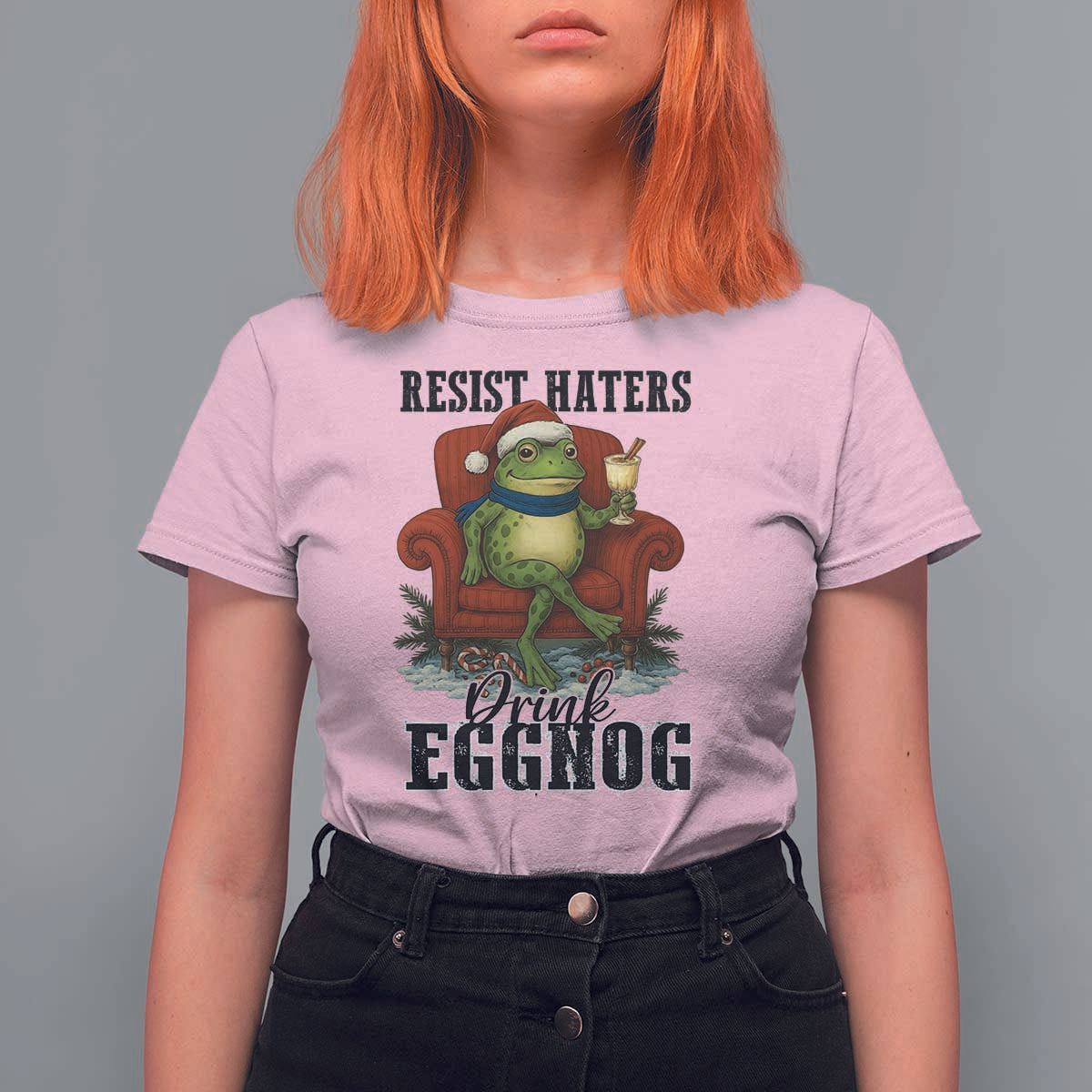 Frogs Resist Christmas T Shirt For Women Portland Frog Activist America Political 2025 - Wonder Print Shop