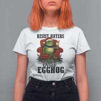 Frogs Resist Christmas T Shirt For Women Portland Frog Activist America Political 2025 - Wonder Print Shop