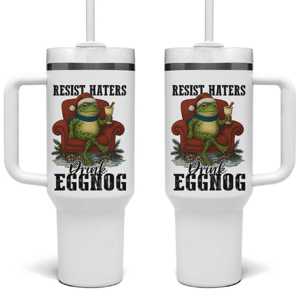 Frogs Resist Christmas Tumbler With Handle Portland Frog Activist America Political 2025 - Wonder Print Shop