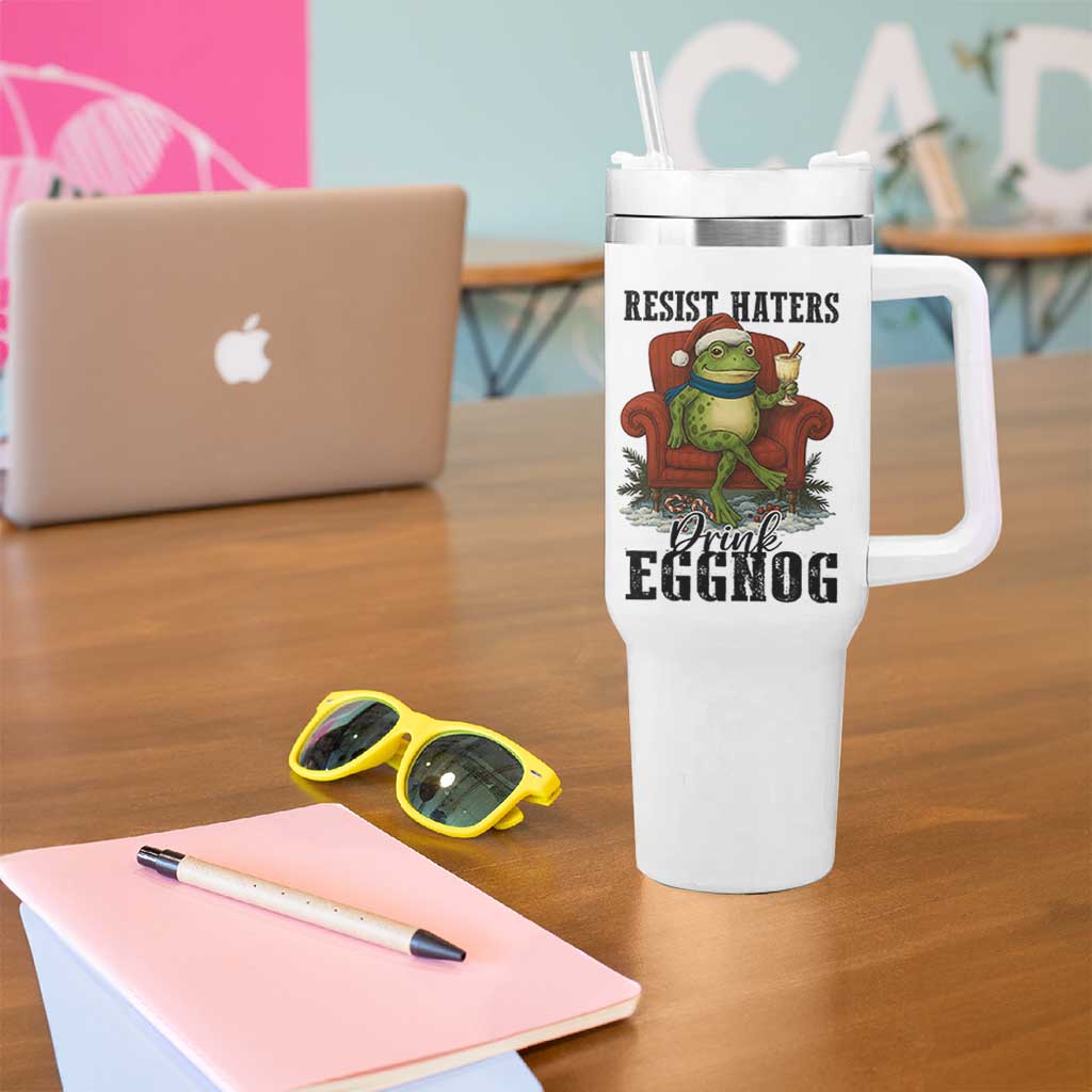 Frogs Resist Christmas Tumbler With Handle Portland Frog Activist America Political 2025 - Wonder Print Shop