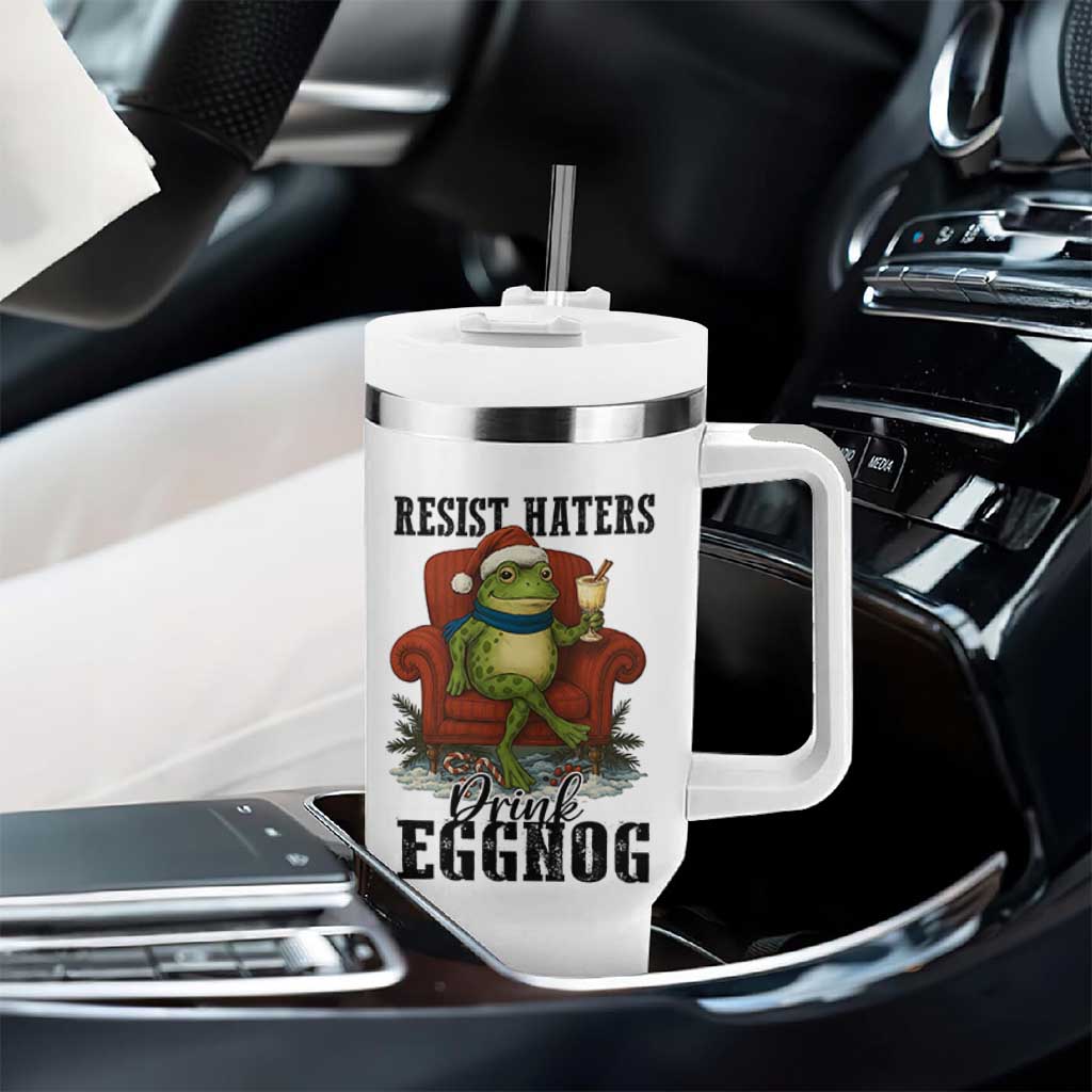Frogs Resist Christmas Tumbler With Handle Portland Frog Activist America Political 2025 - Wonder Print Shop