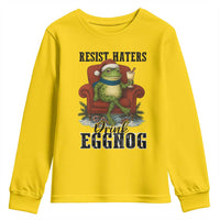 Frogs Resist Christmas Youth Sweatshirt Portland Frog Activist America Political 2025 - Wonder Print Shop