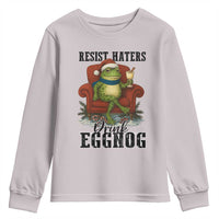Frogs Resist Christmas Youth Sweatshirt Portland Frog Activist America Political 2025 - Wonder Print Shop