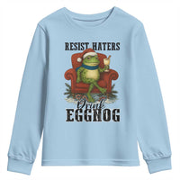 Frogs Resist Christmas Youth Sweatshirt Portland Frog Activist America Political 2025 - Wonder Print Shop