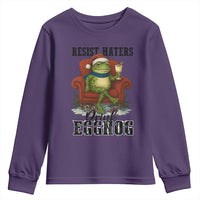 Frogs Resist Christmas Youth Sweatshirt Portland Frog Activist America Political 2025 - Wonder Print Shop