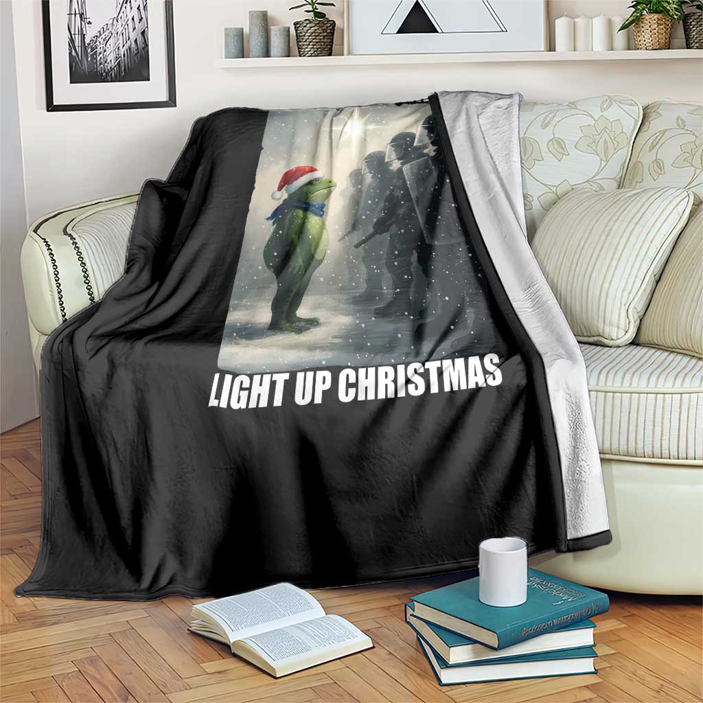 Resist Frog Christmas Throw Blanket Funny Portland Protest ICE Activist Meme - Wonder Print Shop