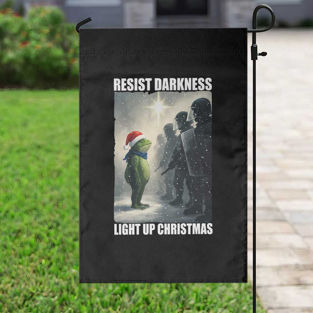 Resist Frog Christmas Garden Flag Funny Portland Protest ICE Activist Meme - Wonder Print Shop