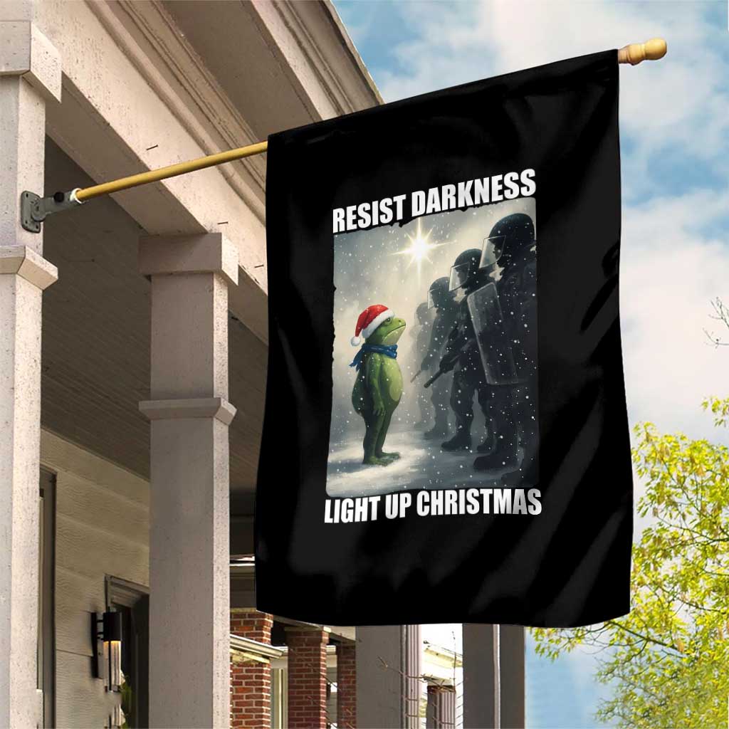 Resist Frog Christmas Garden Flag Funny Portland Protest ICE Activist Meme - Wonder Print Shop