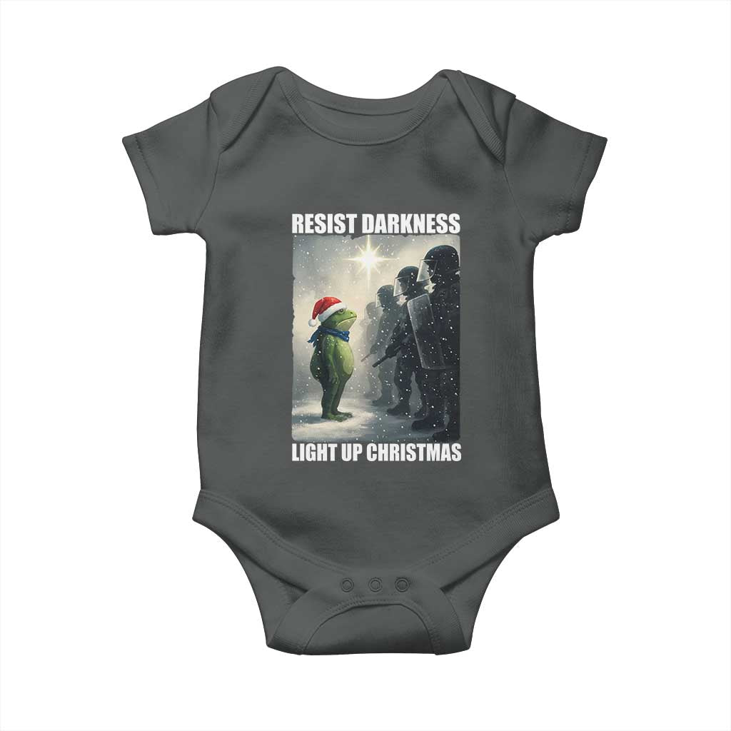 Resist Frog Christmas Baby Onesie Funny Portland Protest ICE Activist Meme - Wonder Print Shop