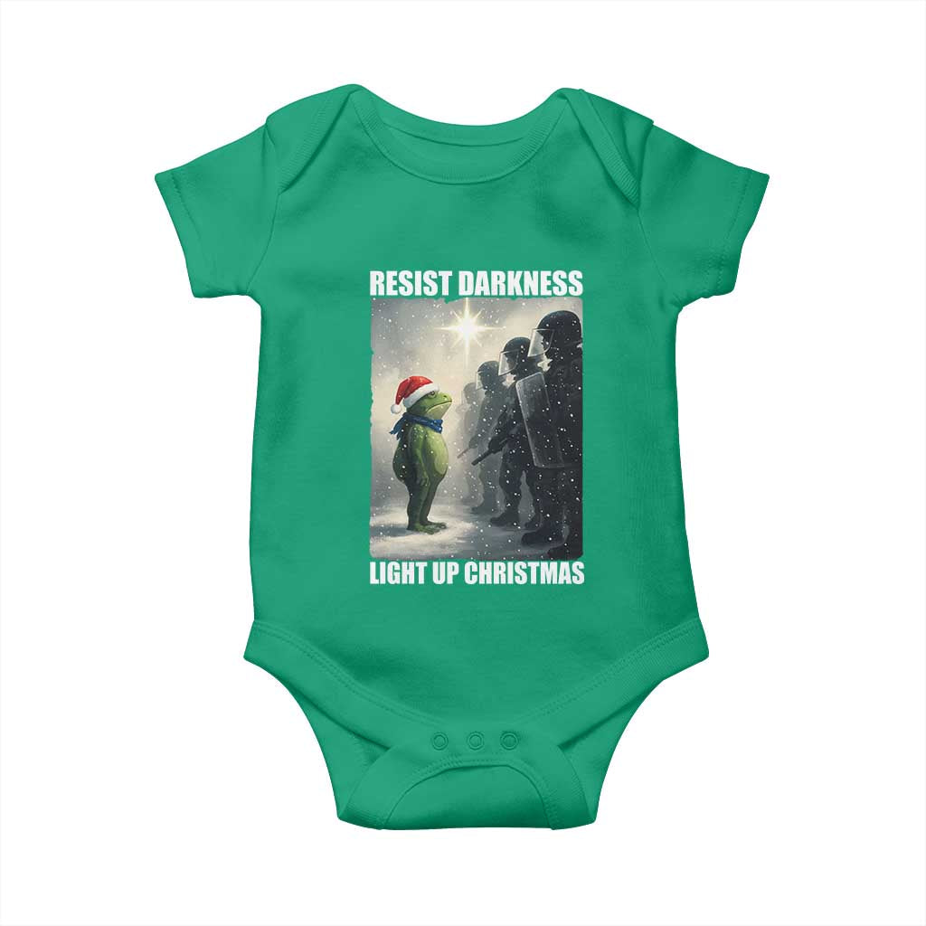 Resist Frog Christmas Baby Onesie Funny Portland Protest ICE Activist Meme - Wonder Print Shop