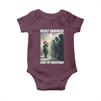 Resist Frog Christmas Baby Onesie Funny Portland Protest ICE Activist Meme - Wonder Print Shop