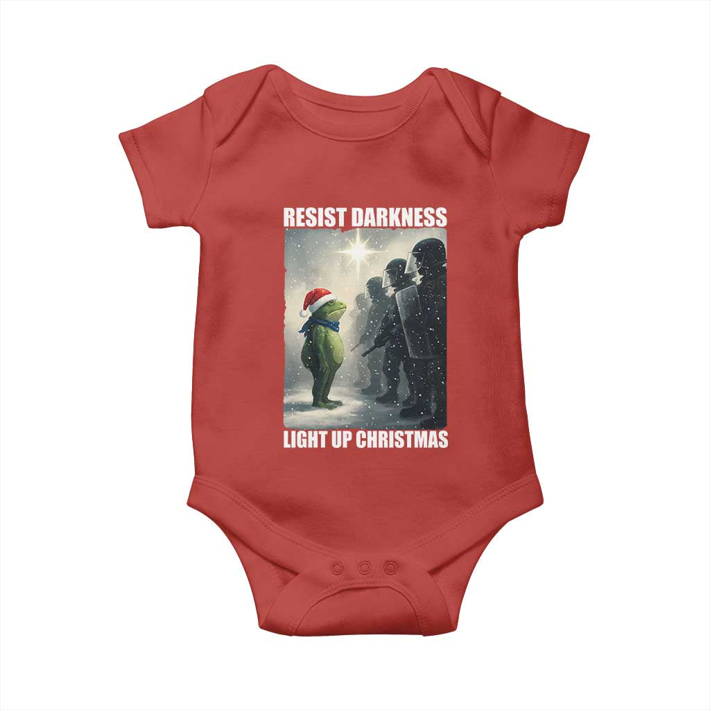 Resist Frog Christmas Baby Onesie Funny Portland Protest ICE Activist Meme - Wonder Print Shop