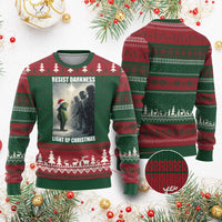 Resist Frog Xmas Ugly Christmas Sweater Funny Portland Protest ICE Activist Meme - Wonder Print Shop