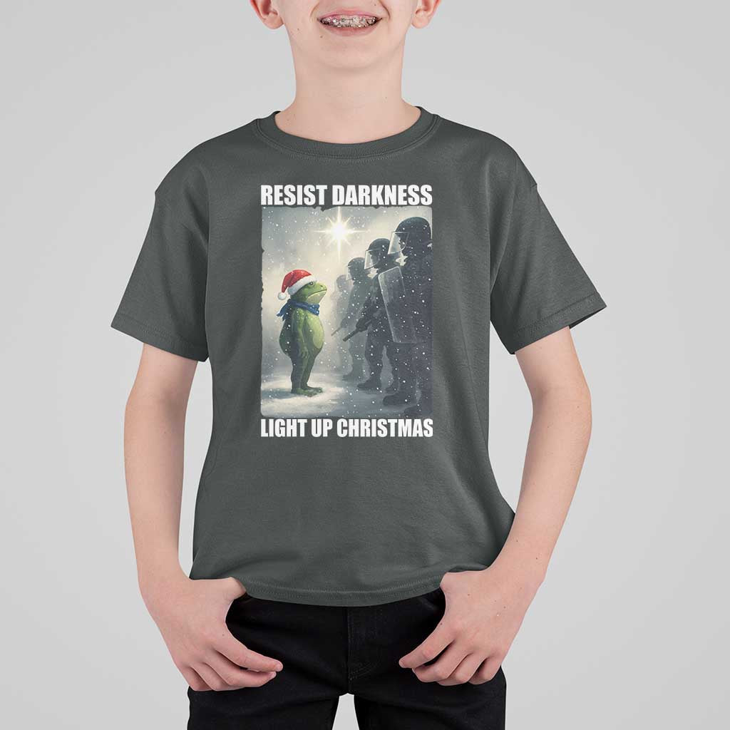 Resist Frog Christmas T Shirt For Kid Funny Portland Protest ICE Activist Meme - Wonder Print Shop