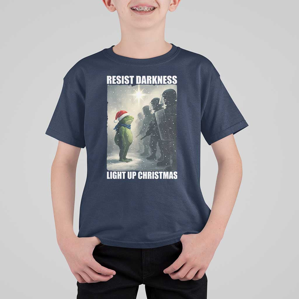 Resist Frog Christmas T Shirt For Kid Funny Portland Protest ICE Activist Meme - Wonder Print Shop